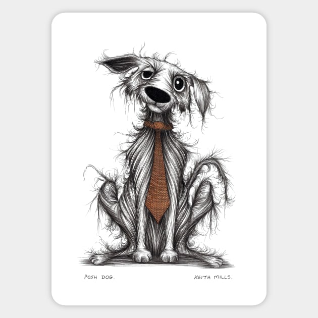 Posh dog Sticker by Keith Mills